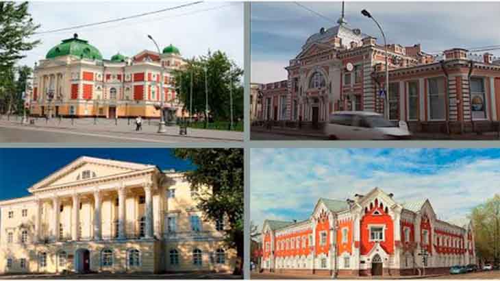 старинные здания Иркутска